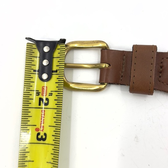 Zep Pro Mens Nautocal Code Flag Belt Size 44 Leather Brass Buckle Made In USA - Picture 11 of 12